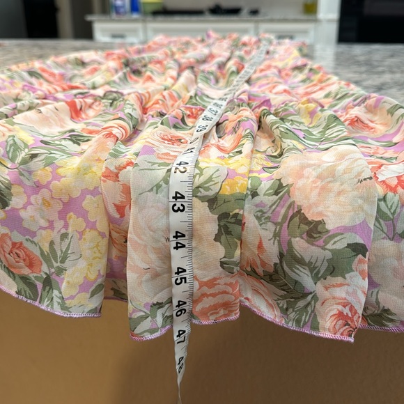 Stella & Julie | Macy’s | Tiered Pastel Floral Sleeveless Maxi Dress Size 4 - Picture 6 of 14